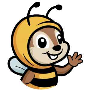 hivemunk mascot waving